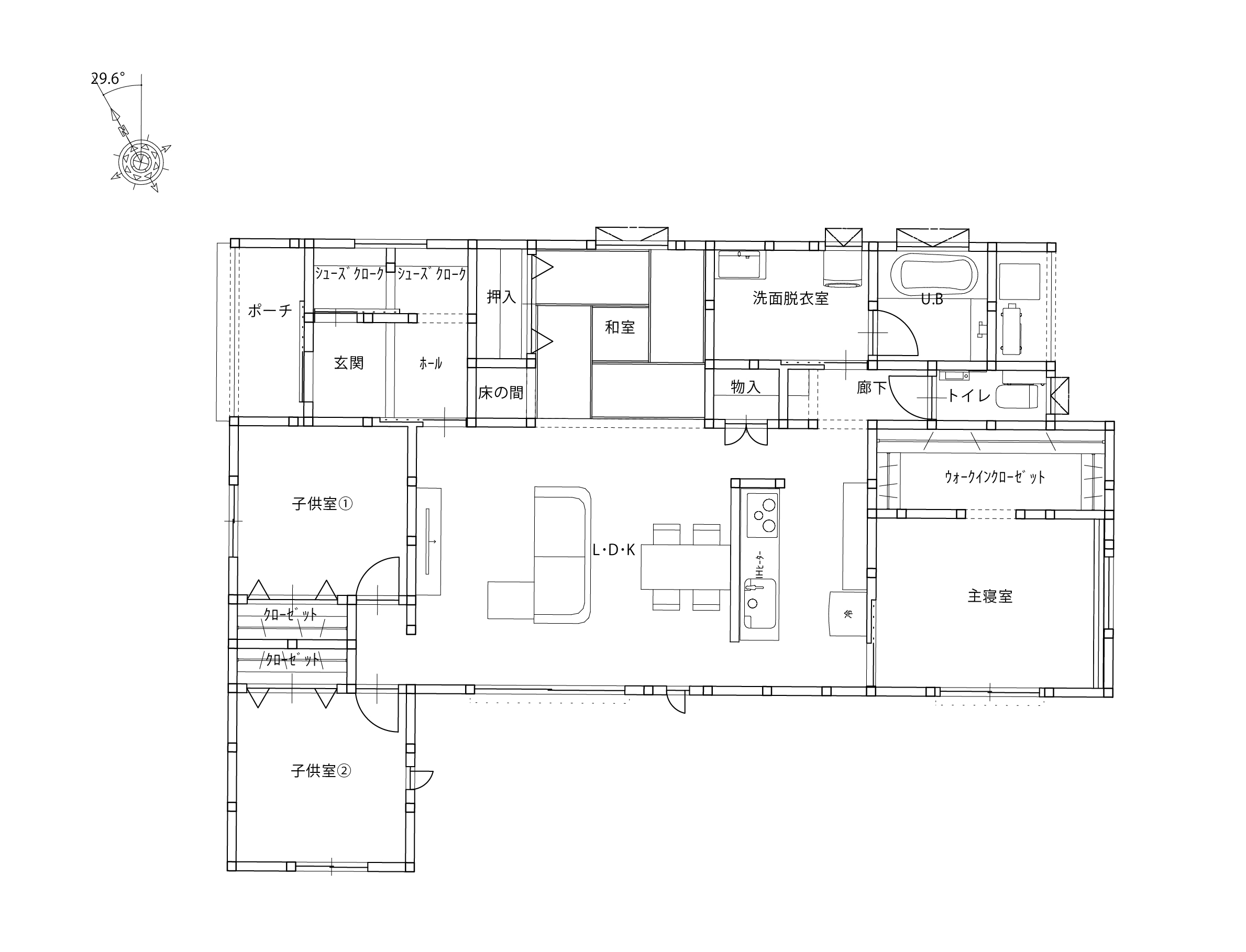 【小林店】十三塚北東D平屋建モデル - 画像2